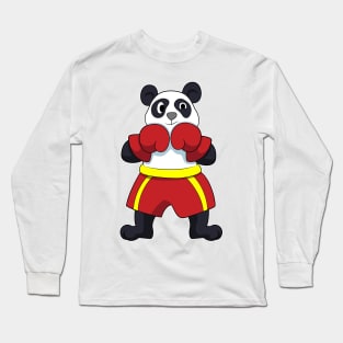 Panda as Boxer with Boxing gloves Long Sleeve T-Shirt